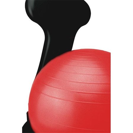 FABRICATION ENTERPRISES Fabrication Enterprises 30-1792R Cando Plastic Mobile Ball Chair With Back With O Arms Ball; Red - Adult 30-1792R